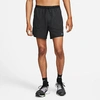 Nike Men's Dri-fit Stride 2-in-1 7" Running Shorts In Black/black/black