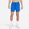 Nike Men's Big & Tall Essential Lap Dwr Solid 9" Swim Trunks In Game Royal/black/black/reflective Silver