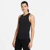 Nike Dri-fit One Luxe Tank In Black/reflective Silver