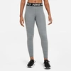Nike Women's  Pro Mid-rise Mesh-paneled Leggings In Gray