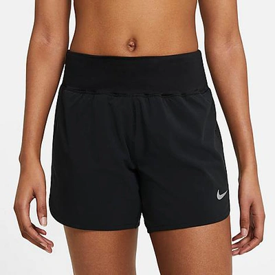 Nike Women's Eclipse Running Shorts In Black/reflective Silver