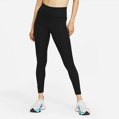 Nike Women's Epic Fast Mid-rise Pocket Running Leggings In Black