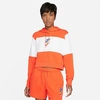 Nike Women's Sportswear Stacked Swoosh Hoodie In Rush Orange/white