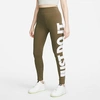 Nike Women's Sportswear Essential Jdi High-waisted Leggings In Medium Olive/white