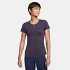 Nike Women's Dri-fit One Luxe Short-sleeve Top In Cave Purple/reflect Silver