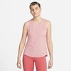 Nike Women's Dri-fit One Luxe Standard-fit Tank Top In Archaeo Pink/heather/reflect Silver