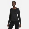 Nike Women's Therma-fit One Long-sleeve Top In Black/white