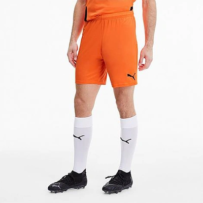 Puma Men's Teamgoal 23 Knit Shorts In Shocking Orange/ Black