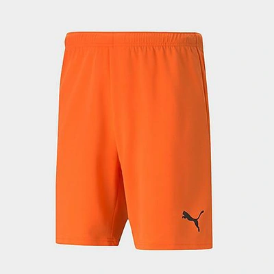 Puma Men's Teamrise Soccer Shorts In Golden Poppy/ Black