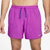 Nike Men's Dri-fit Stride 5-inch Brief-lined Running Shorts In Vivid Purple/deep Royal Blue/reflective Silver