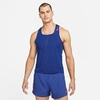 Nike Men's Dri-fit Adv Aeroswift Racing Singlet In Deep Royal Blue/bright Crimson