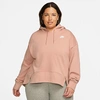 Nike Sportswear Club French Terry Women's Hoodie In Rose Whisper/white