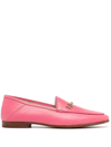 Sam Edelman Loraine Embellished Leather Loafers In Carmine Ro