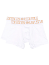 Versace Two-pack White Greca Border Boxer Briefs In White