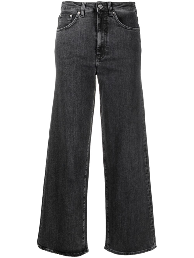 Totême High-waist Flared Jeans In Grey