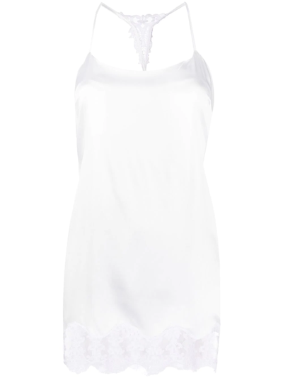 Fleur Of England Aria Babydoll Slip Dress In White