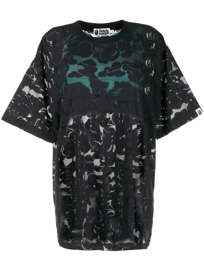 A Bathing Ape Semi-sheer T-shirt In Black