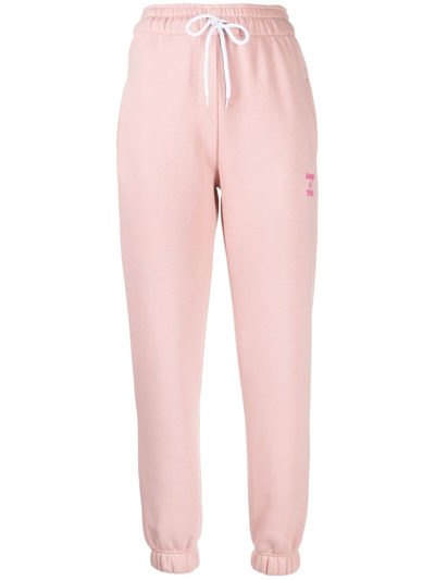 Bapy By *a Bathing Ape® Embroidered-slogan Track Pants In Pink