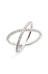 Nadri Crossover Cubic Zirconia Ring In Silver