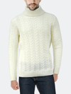 X-ray X Ray Cable Knit Turtleneck Fashion Sweater In White