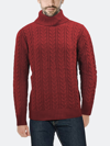 X-ray X Ray Cable Knit Turtleneck Fashion Sweater In Red