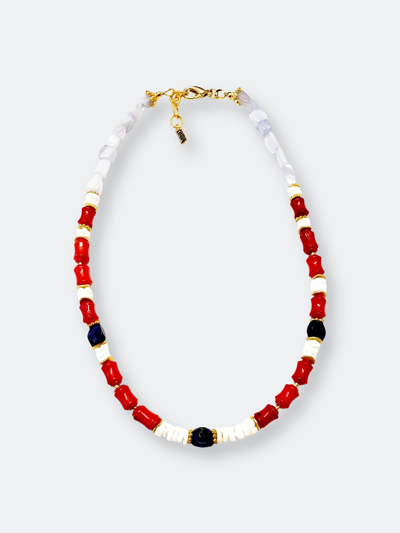 Minu Jewels Americano Necklace In Red
