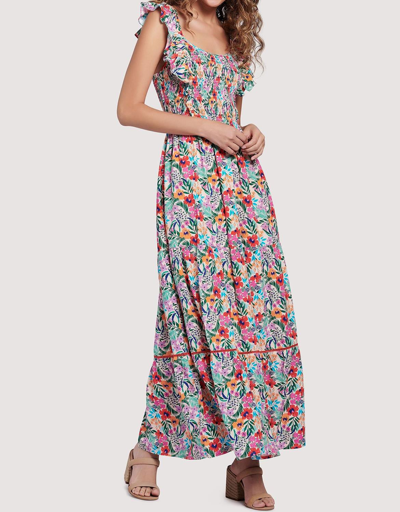 Lost + Wander All Summer Long Maxi Dress In Multi Floral