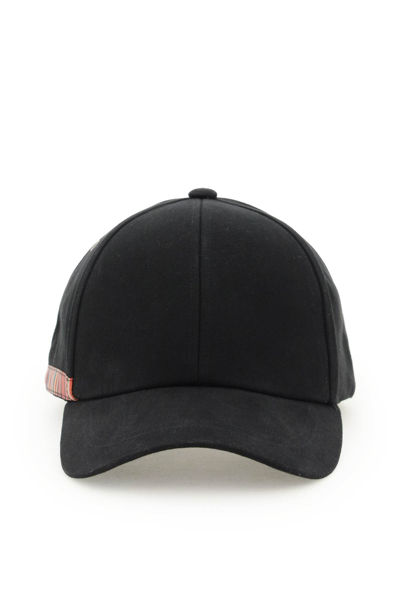 Paul Smith Navy Cotton-twill Cap In Black