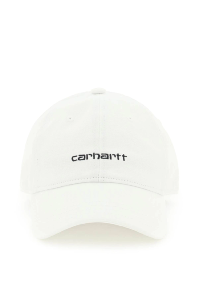 Carhartt Embroidered-logo Baseball-cap In Weiss