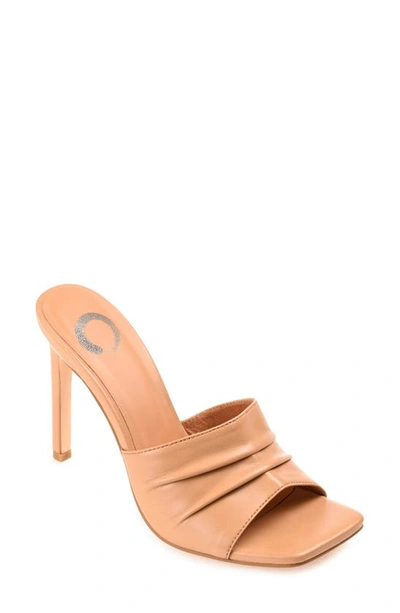 Journee Collection Tru Comfort Foam Camber Heeled Sandal In Tan