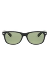 Ray Ban New Wayfarer Classic 55mm Sunglasses In Black/ Green