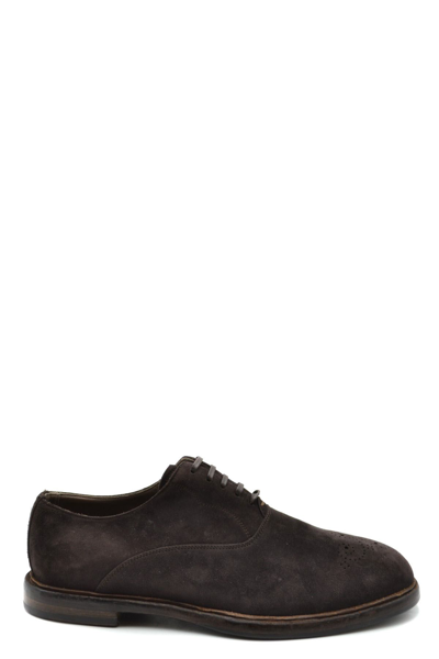 Dolce E Gabbana Men's  Brown Other Materials Lace Up Shoes