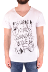 MCQ BY ALEXANDER MCQUEEN MCQ BY ALEXANDER MCQUEEN MEN'S WHITE OTHER MATERIALS T-SHIRT,9604UP602012 XS