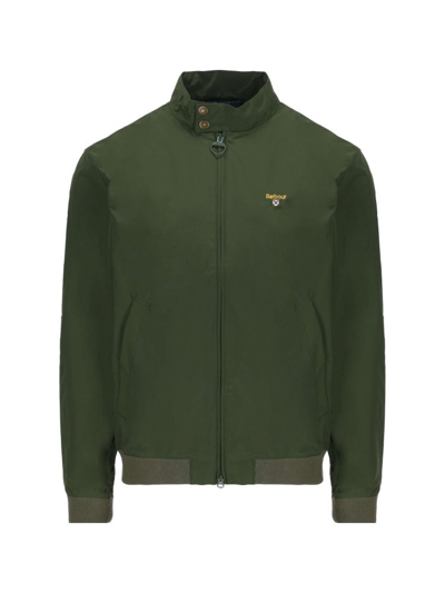 Barbour Crested Roystone Bomber Jacket In Green