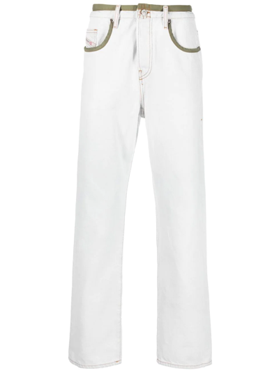 Diesel D-viker Straight-leg Jeans In Neutrals