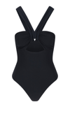 Nensi Dojaka Drape-detail Neckline Swimsuit In Black
