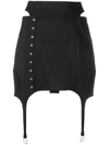 HELIOT EMIL FITTED CUT-OUT DETAIL SKIRT