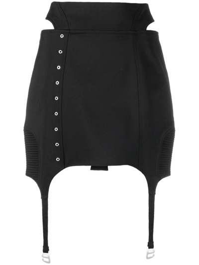 Heliot Emil Fitted Cut-out Detail Skirt In Black