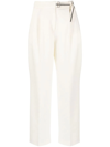 PALM ANGELS BELTED STRAIGHT-LEG TROUSERS