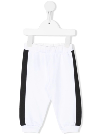 Balmain Babies' Side-stripe Track Pants In White