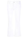 Dsquared2 Bootcut Cropped Trousers In White