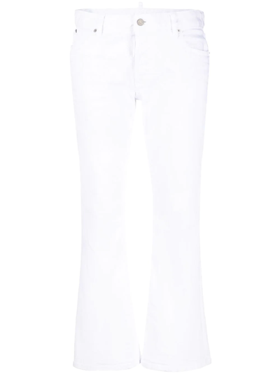 DSQUARED2 WHITE BULL FLARED JEANS