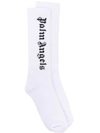 Palm Angels Intarsia-logo Socks In White