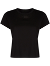 Alexander Wang Essential Jersey Shrunk Tee With Puff Logo Black In Black