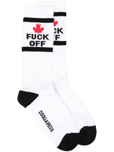 Dsquared2 Intarsia-knit Slogan Socks