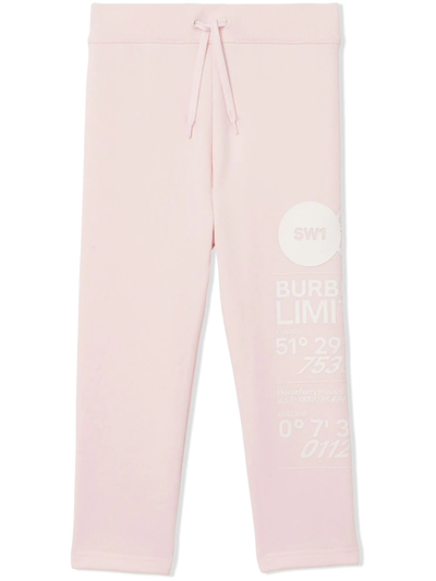 Burberry Kids' Little Girl's & Girl's Montage Print Jogger Trousers In Pink