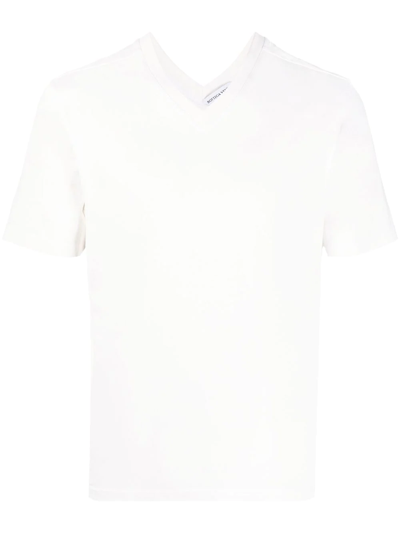 Bottega Veneta V-neck Cotton T-shirt In White