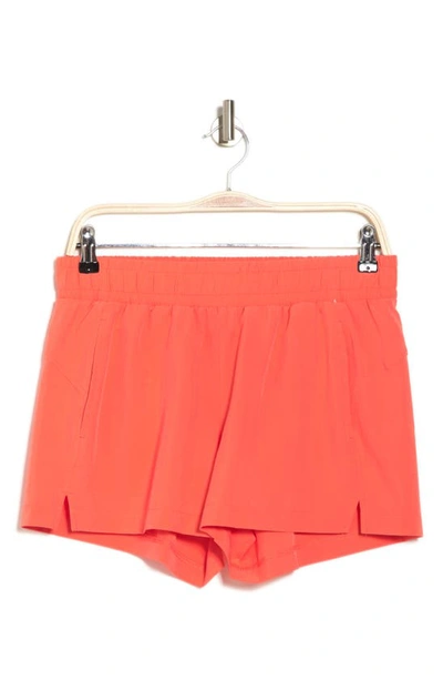 Z By Zella Take A Hike Trail Shorts In Coral Hot