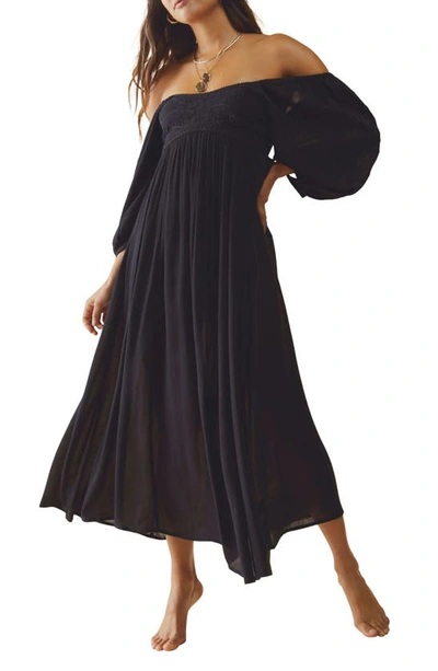 Free People Wedgewood Maxi Dress In Black | ModeSens