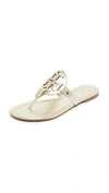 Tory Burch Miller Crystal Embellished Thong Sandals In Gold